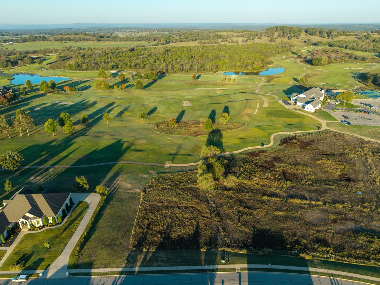 Aerial view of golf course