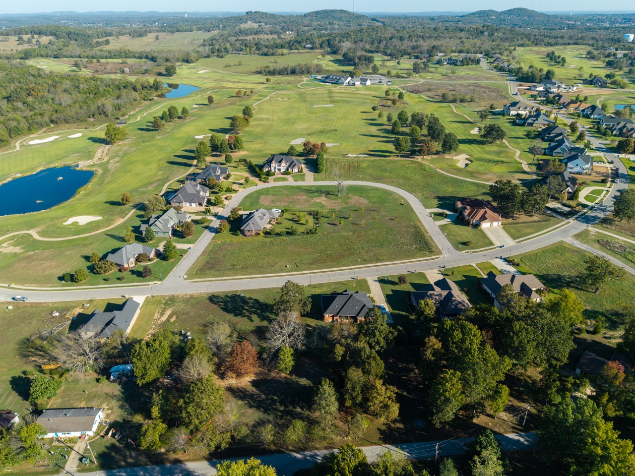 golf course and neighborhood homes