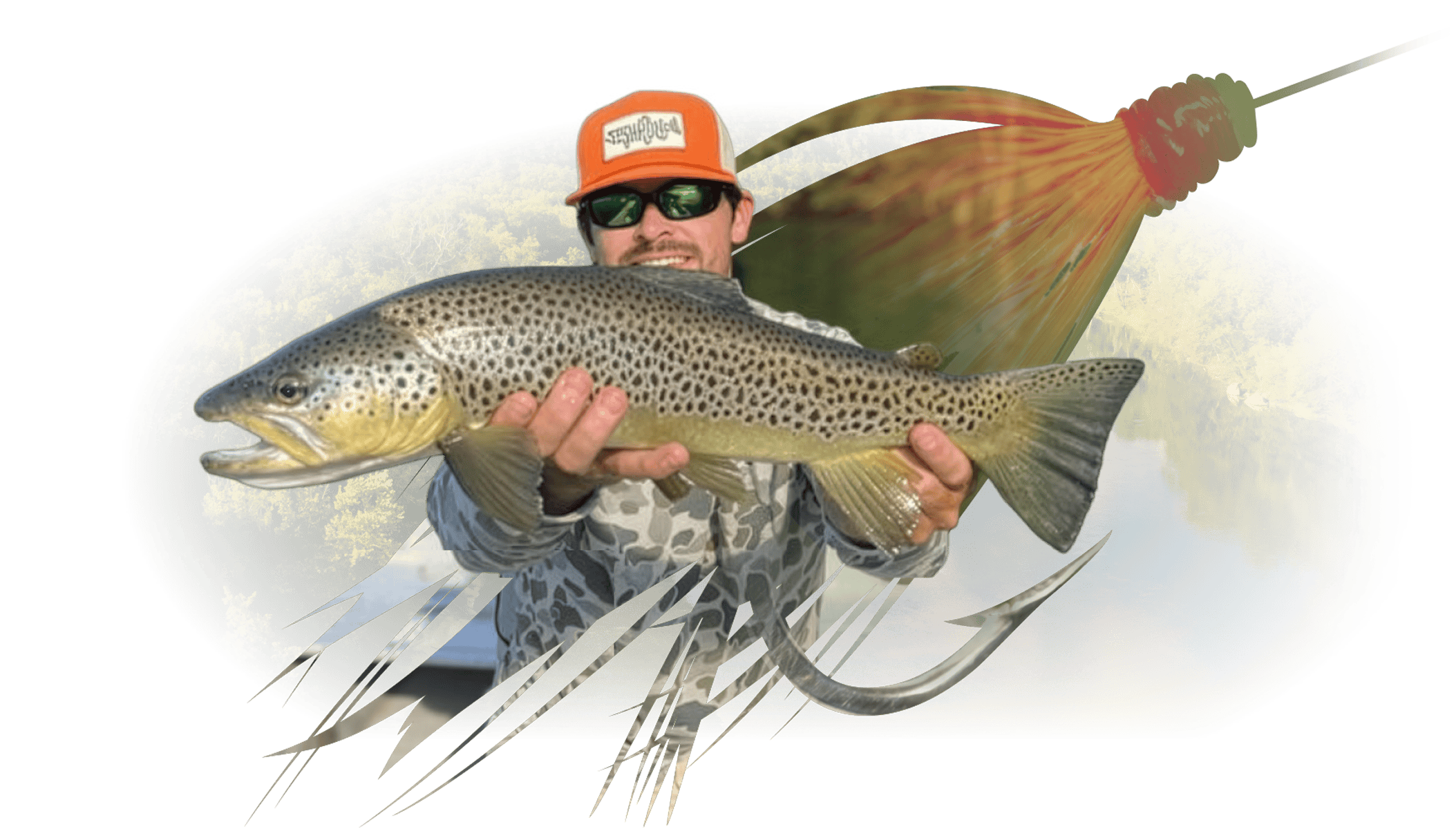 Large spotted brown trout